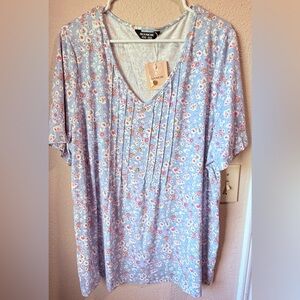 BloomChic Pastel Floral V-Neck Dress